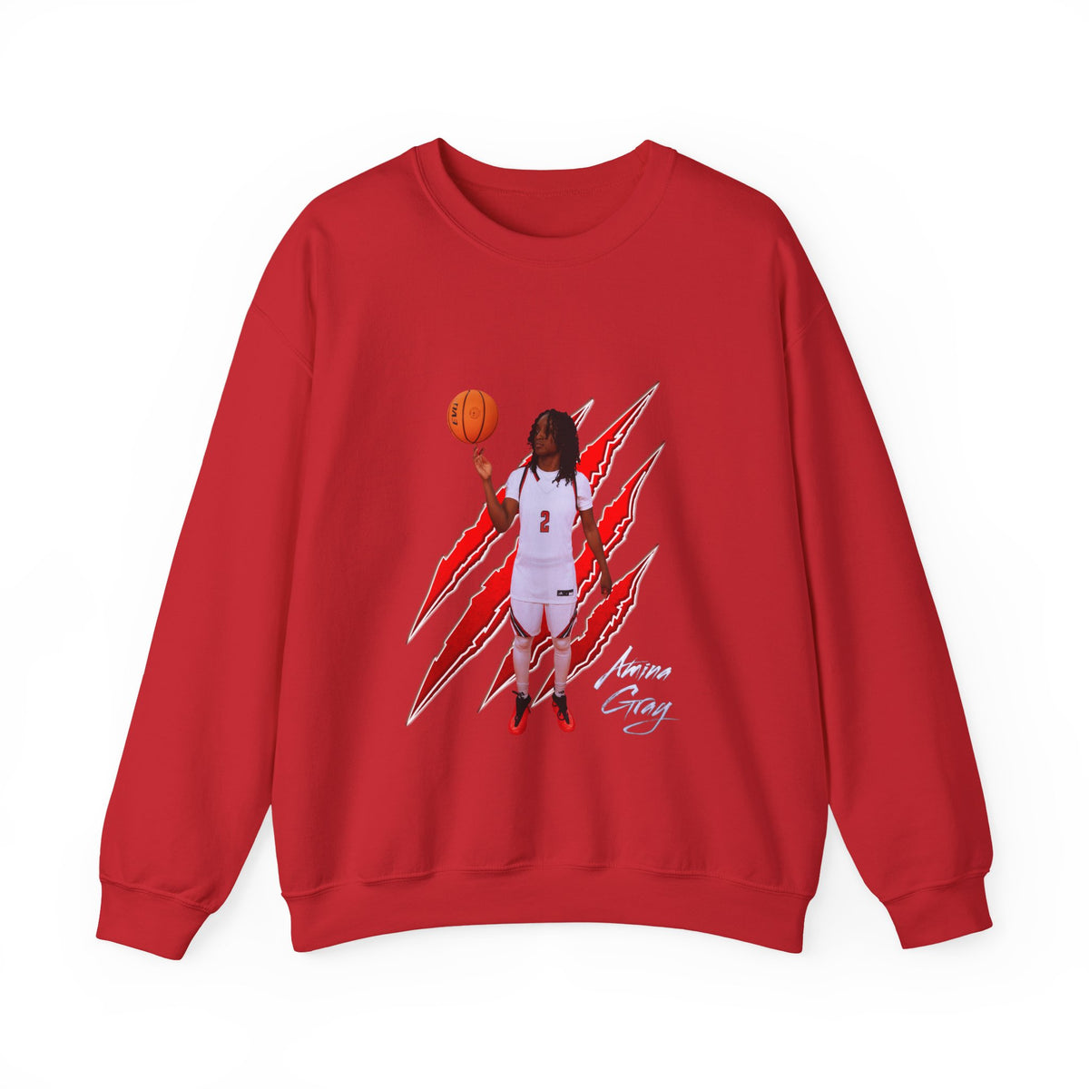 Amina Gray Claw Marks Crewneck Sweatshirt