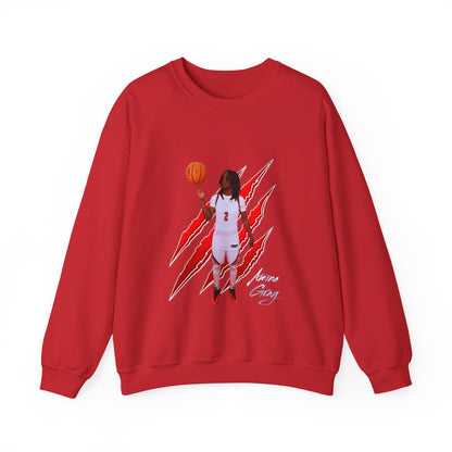 Amina Gray Claw Marks Crewneck Sweatshirt