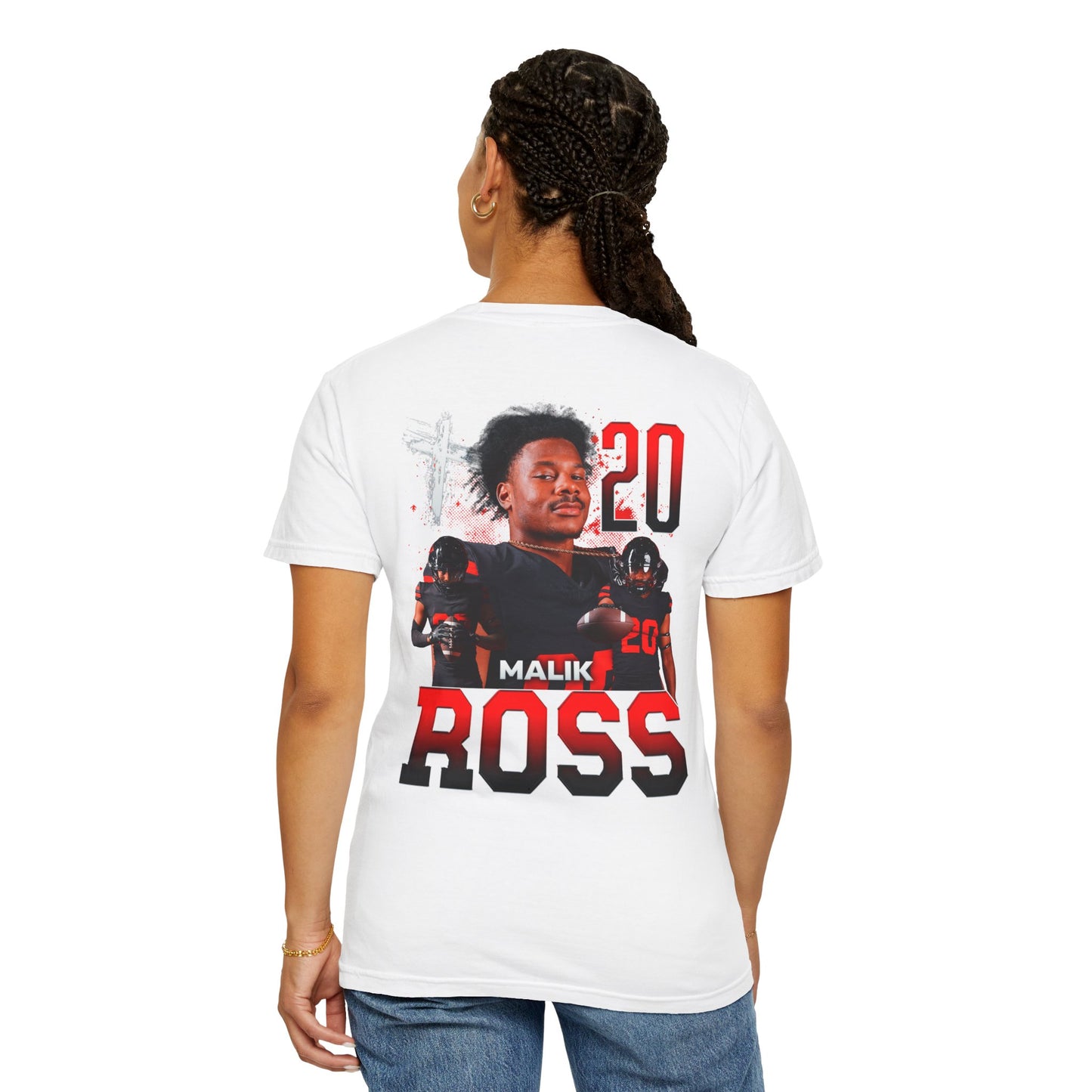 Malik Ross Logo Front & Back Premium Tee