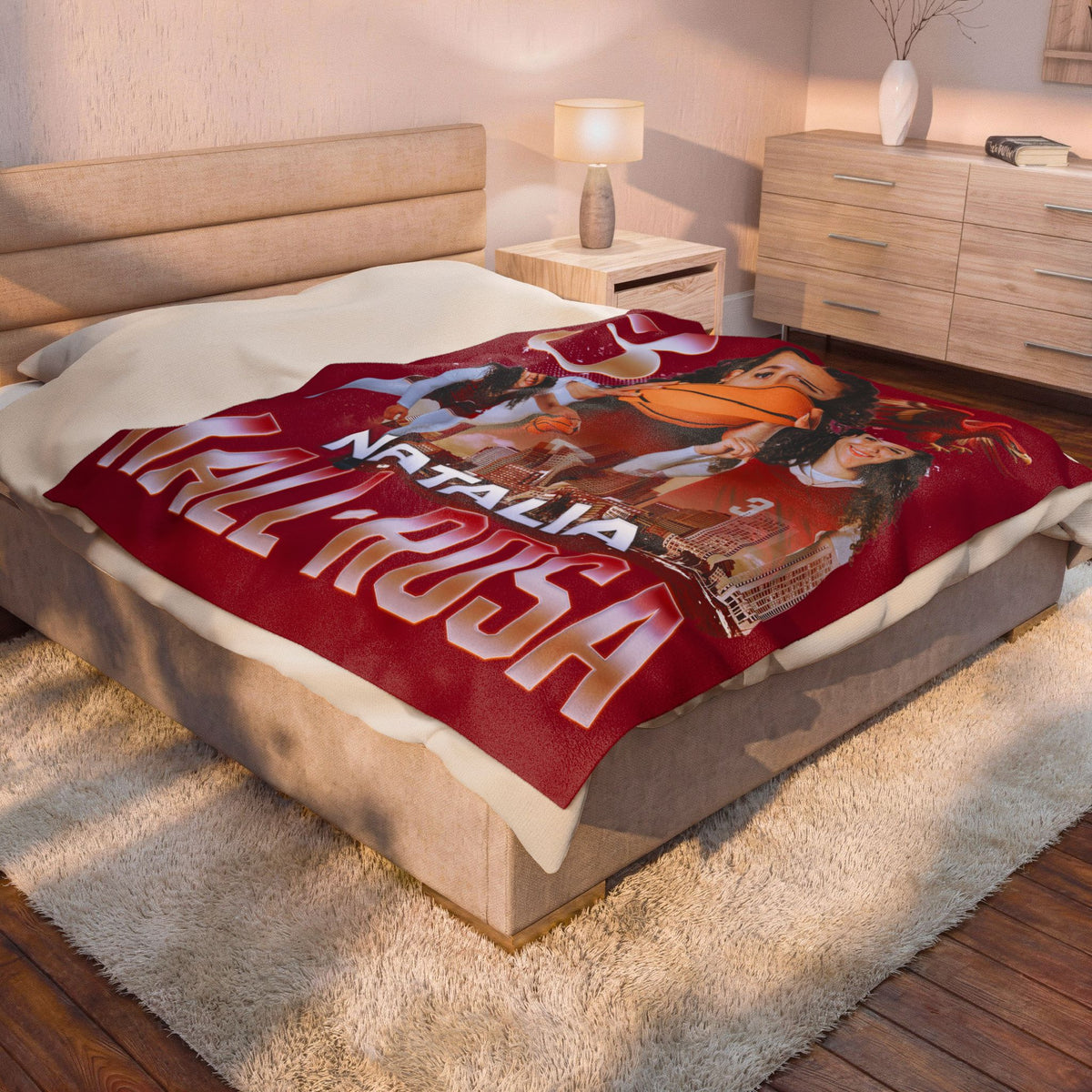 Natalia Hall-Rosa 60"-80" Plush Blanket