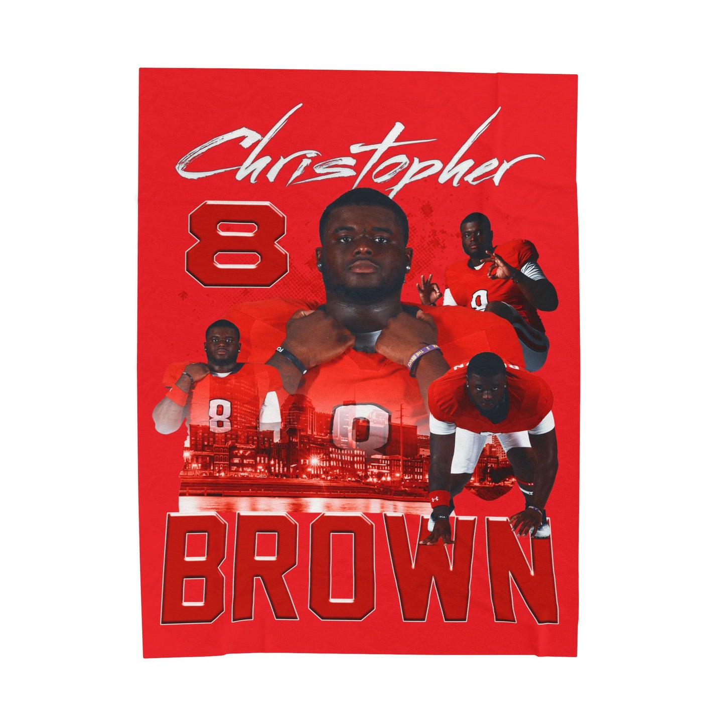 Christopher Brown 60"-80" Plush Blanket