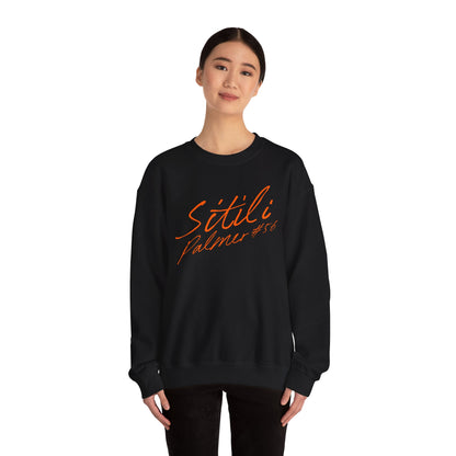 Sitili Palmer Cursive Name & Number Crewneck Sweatshirt