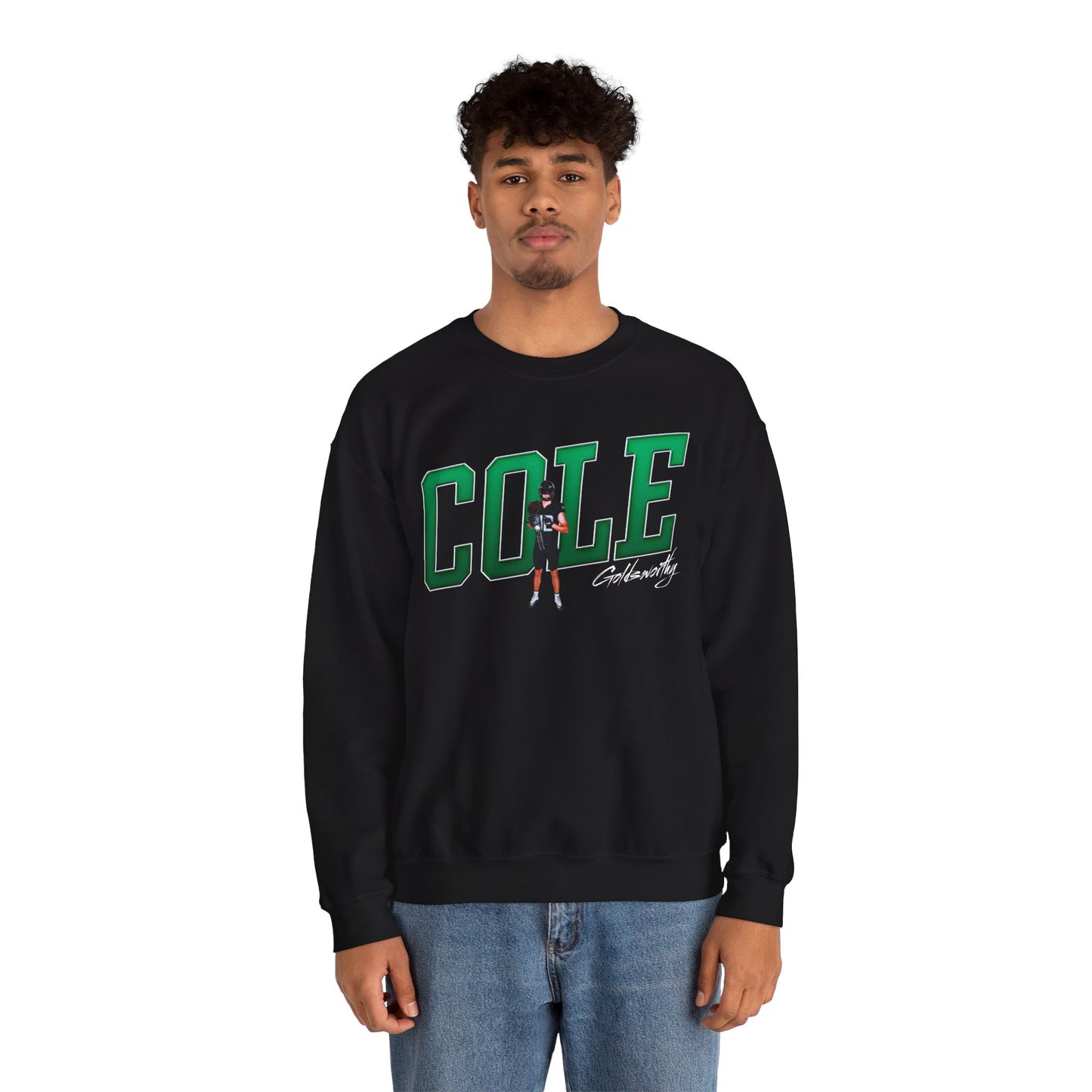 Cole Goldsworthy Cursive Combo Colored Crewneck Sweatshirt