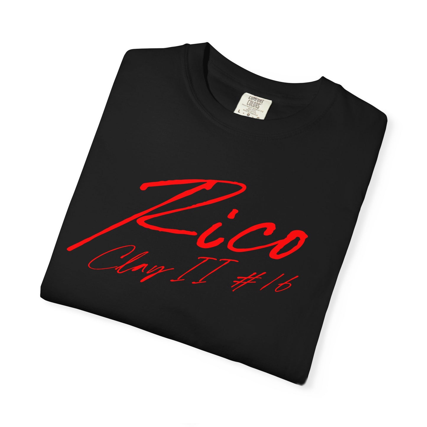 Rico Clay II Cursive Name & Number Premium Tee