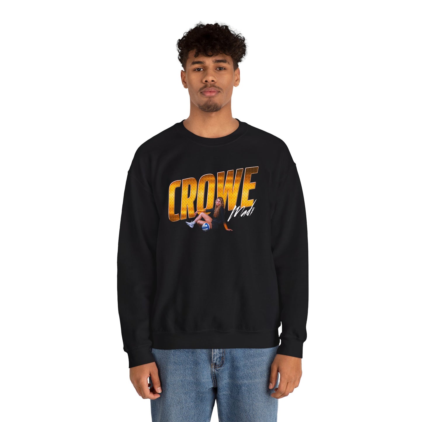 Madi Crowe Cursive Combo Colored Crewneck Sweatshirt
