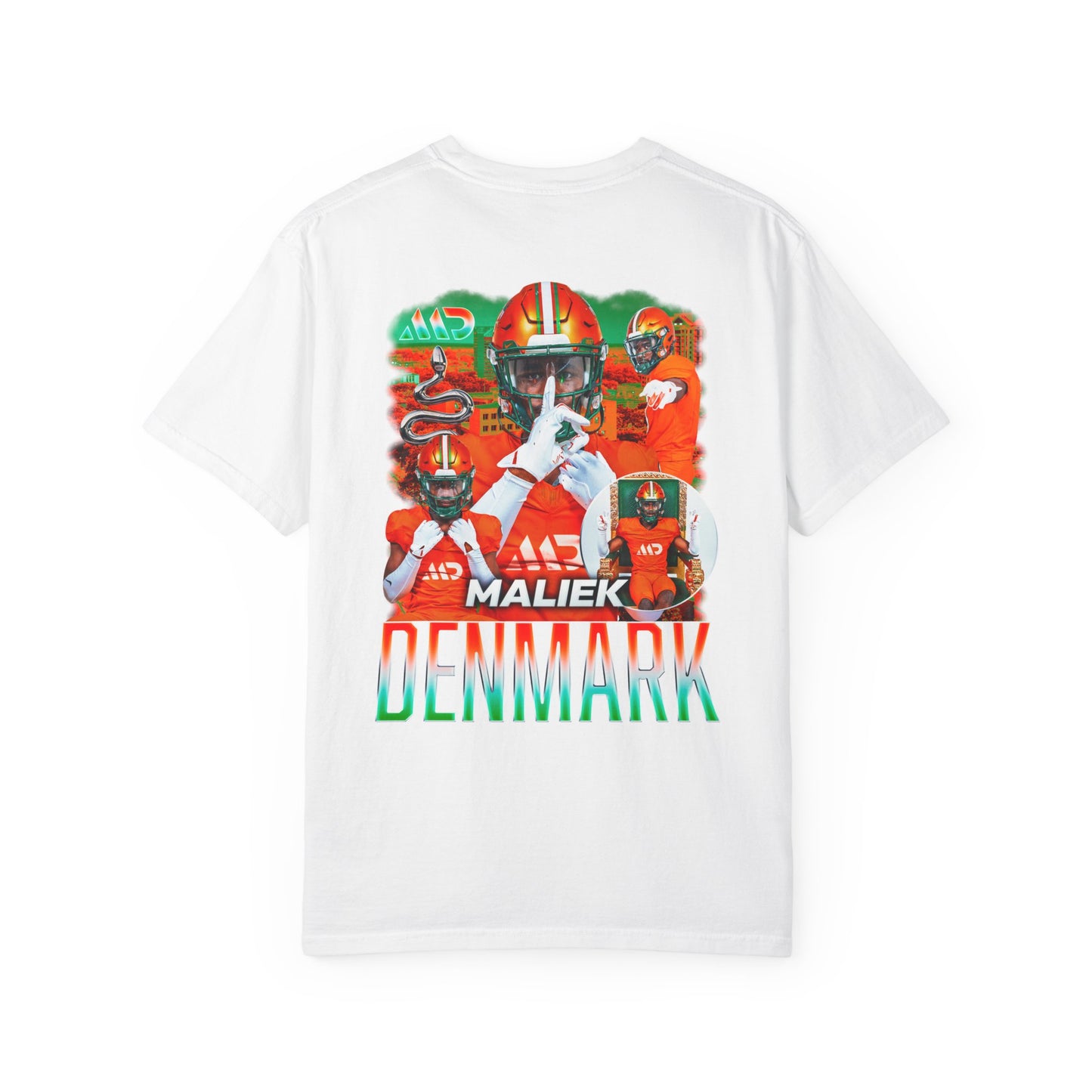 Maliek Denmark Logo Front & Back Premium Tee