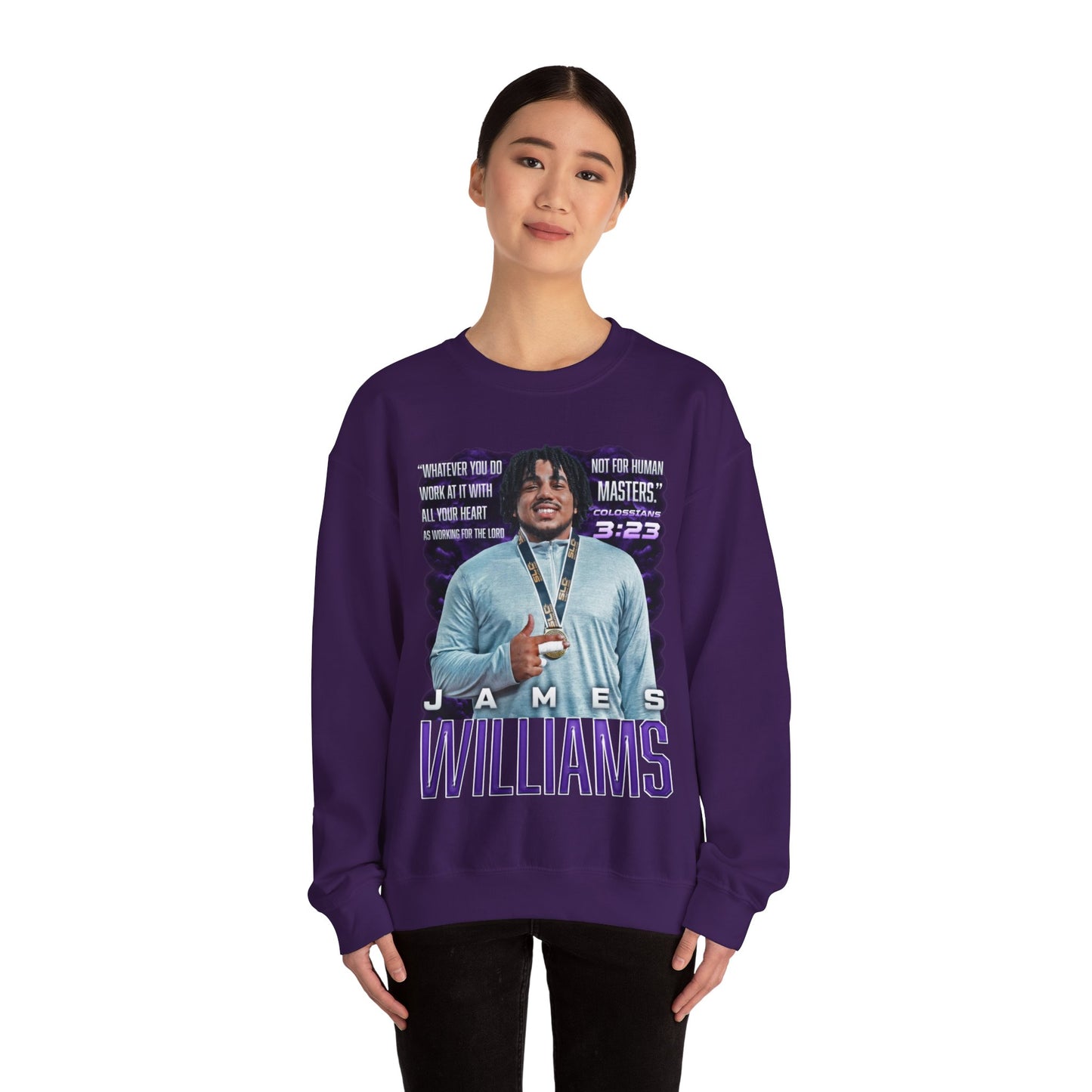 James Williams Featured Quote Crewneck Sweatshirt