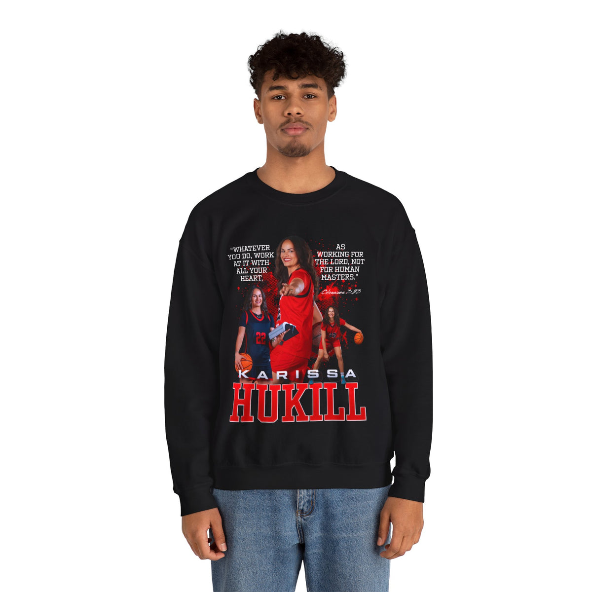 Karissa Hukill Featured Quote Crewneck Sweatshirt