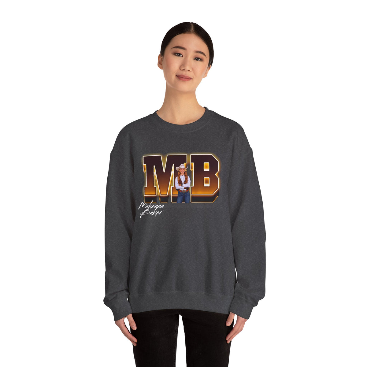 Makenna Baker Big Initials Crewneck Sweatshirt