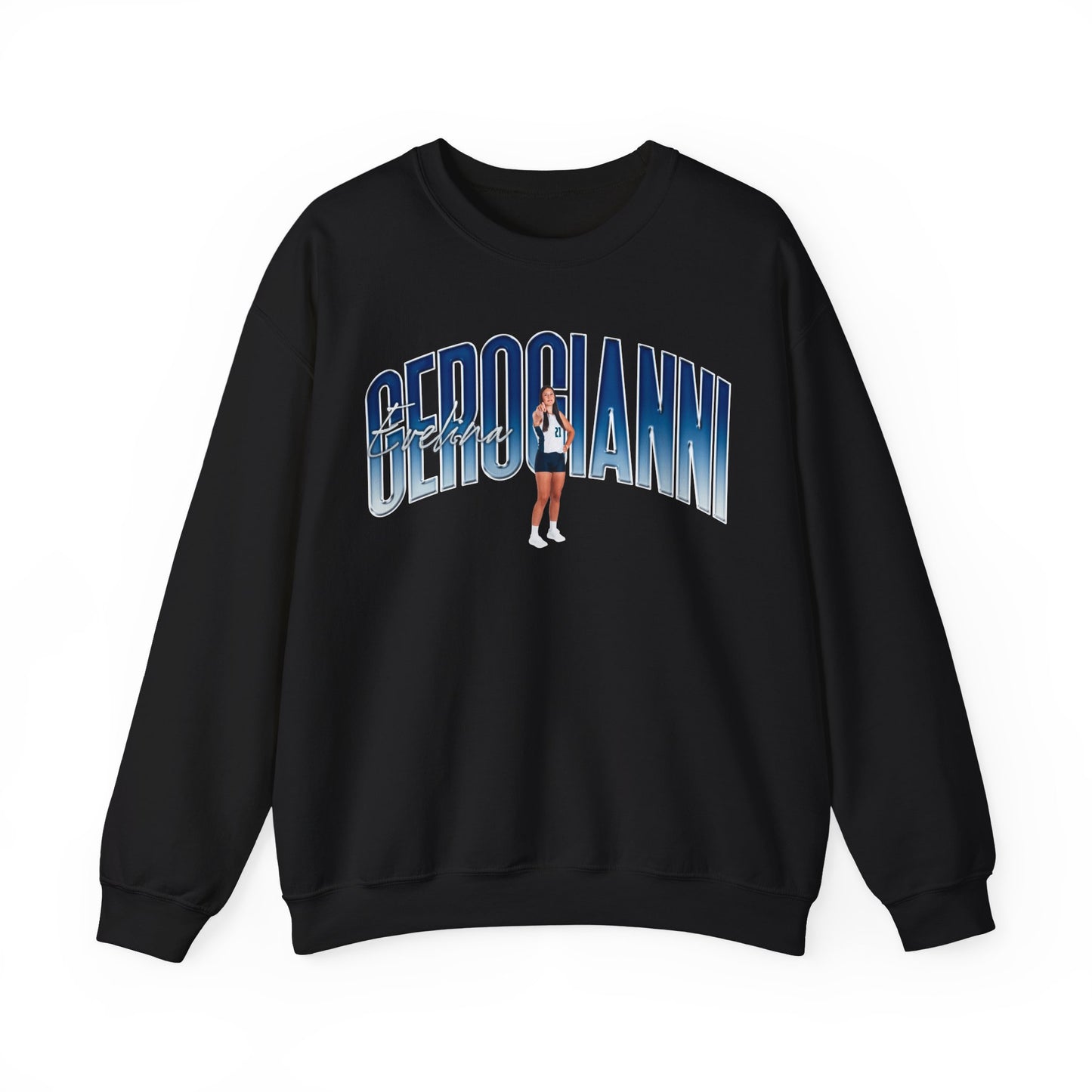 Evelina Gerogianni Curved Combo Colored Crewneck Sweatshirt