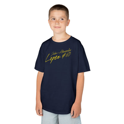 John-Alexander Lopez Cursive Name & Number Kids Tee