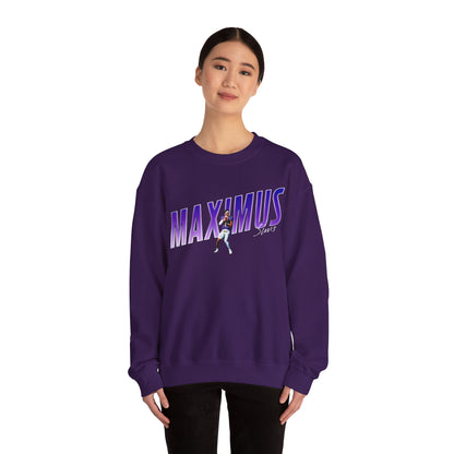 Maximus Sims Cursive Combo Colored Crewneck Sweatshirt