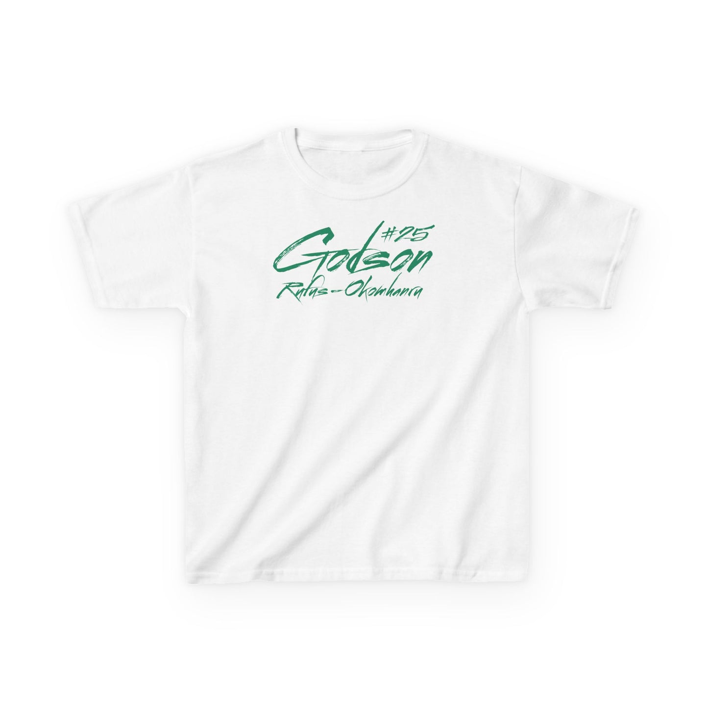 Godson Rufus-Okomhanru Cursive Name & Number Kids Tee