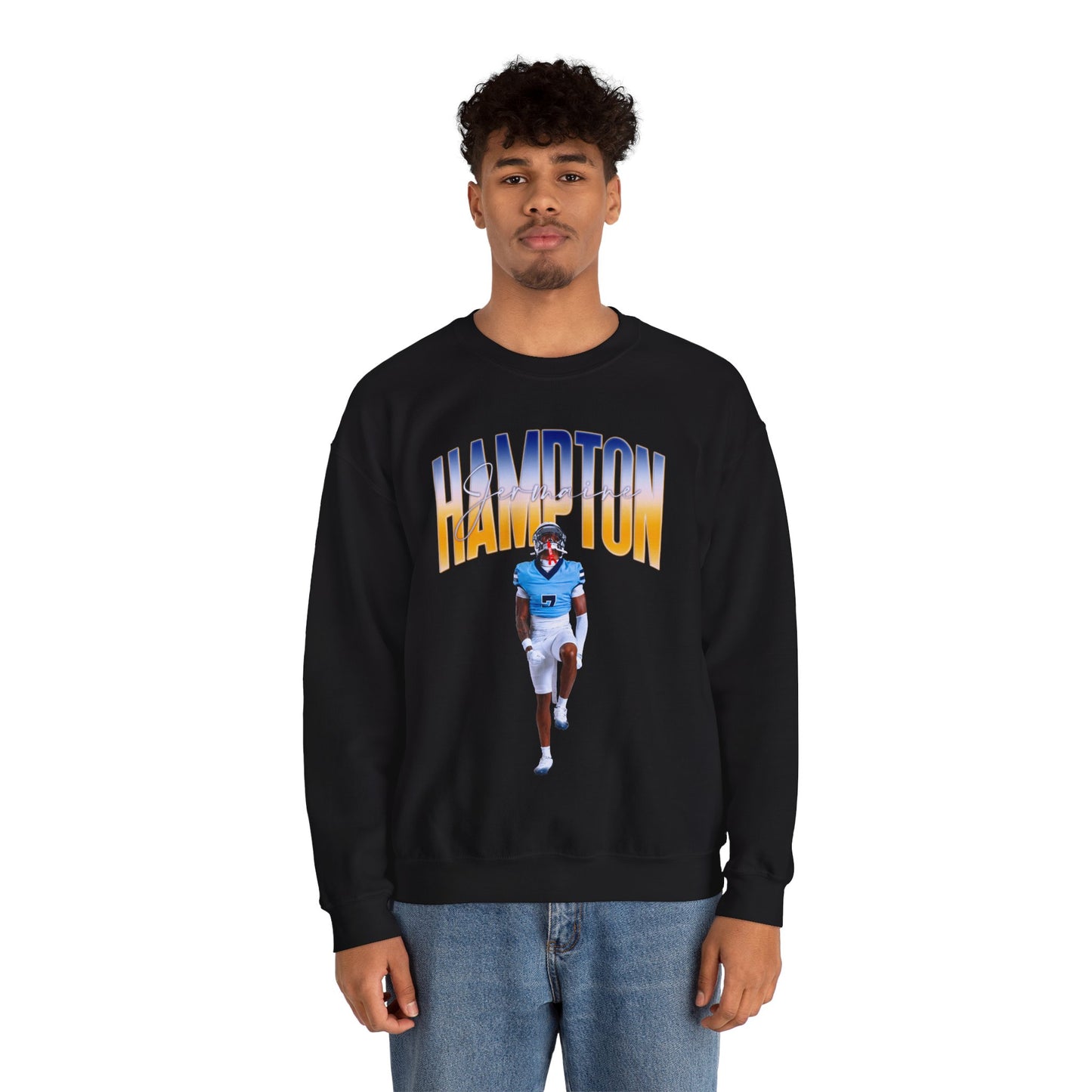 Jermaine Hampton Curved Combo Colored Crewneck Sweatshirt