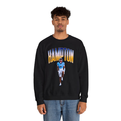 Jermaine Hampton Curved Combo Colored Crewneck Sweatshirt