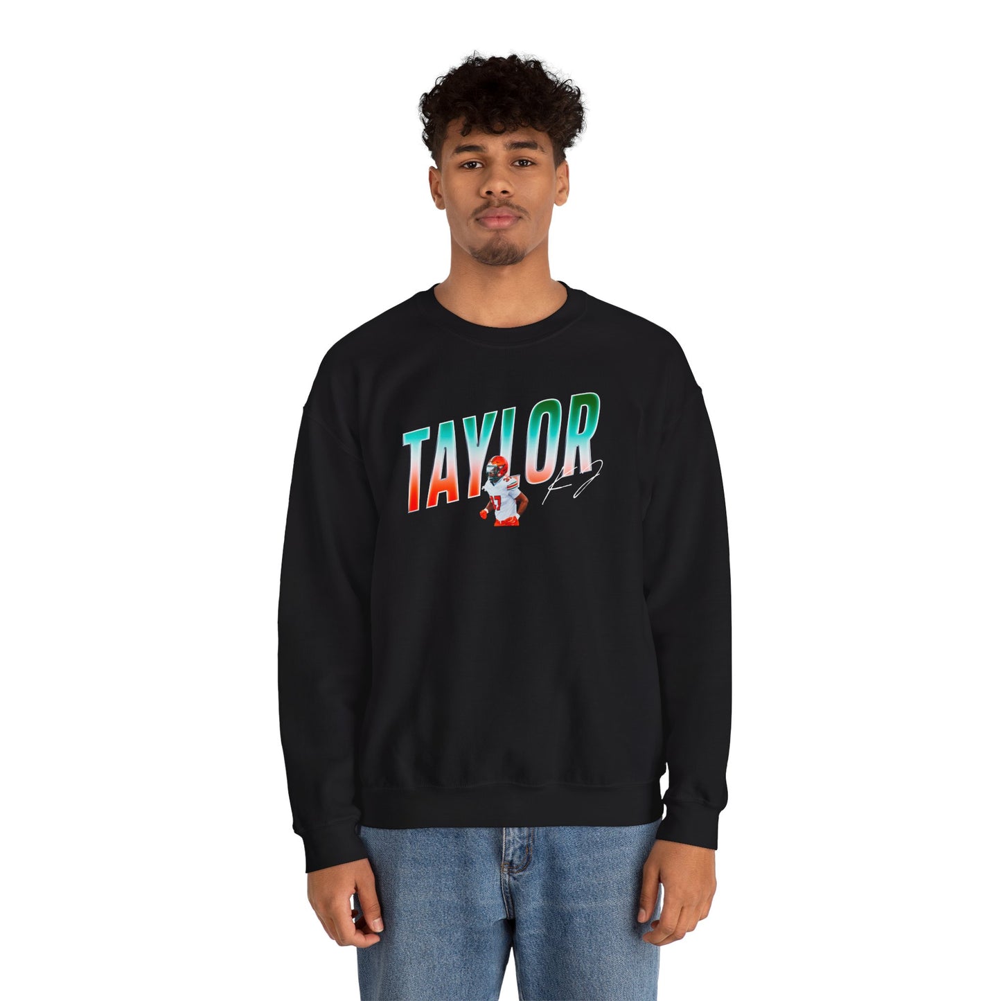 Kj Taylor Cursive Combo Crewneck Sweatshirt