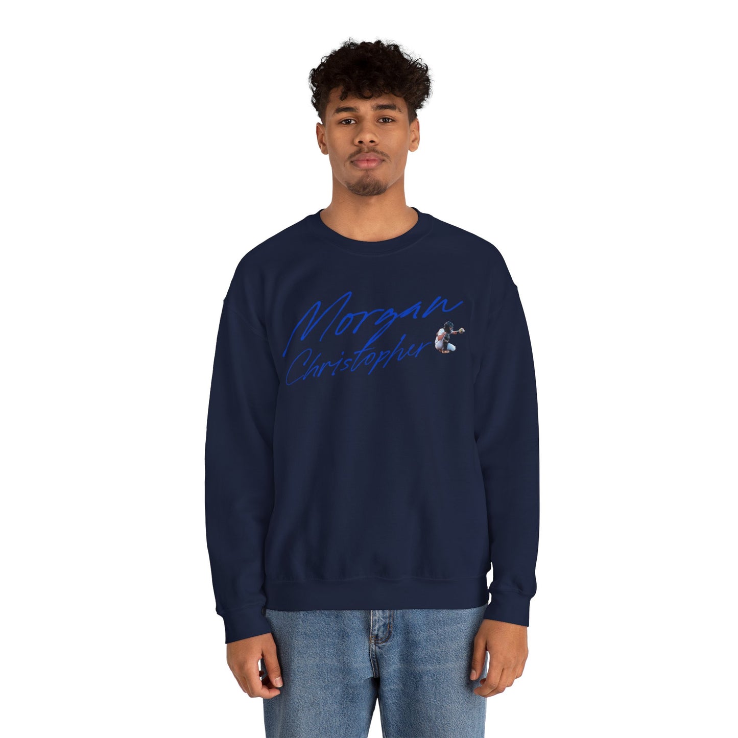 Morgan Christopher Cursive Crewneck Sweatshirt