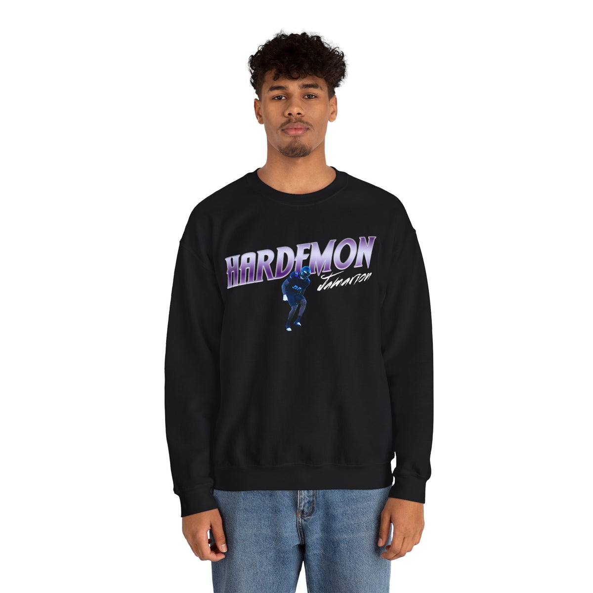 Jamarion Hardemon Cursive Combo Colored Crewneck Sweatshirt