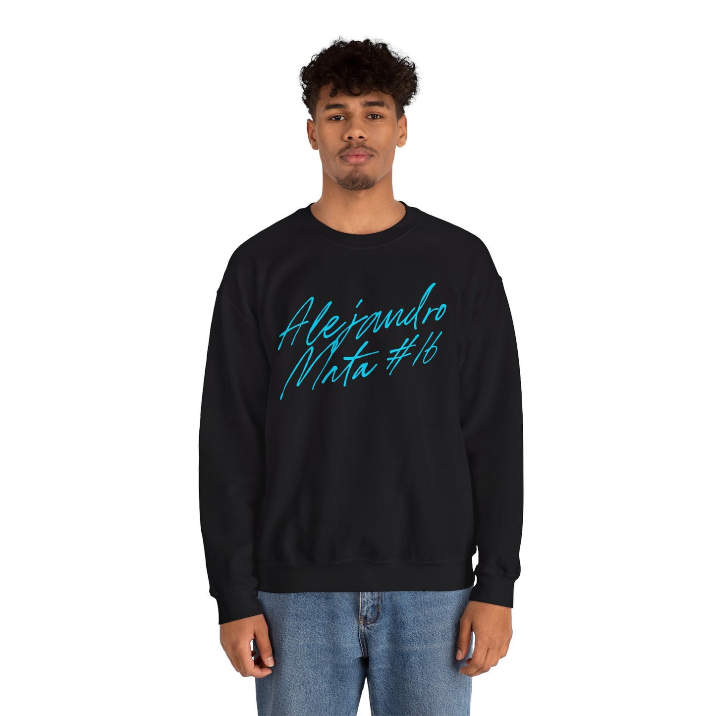Alejandro Mata Cursive Name & Number Crewneck Sweatshirt