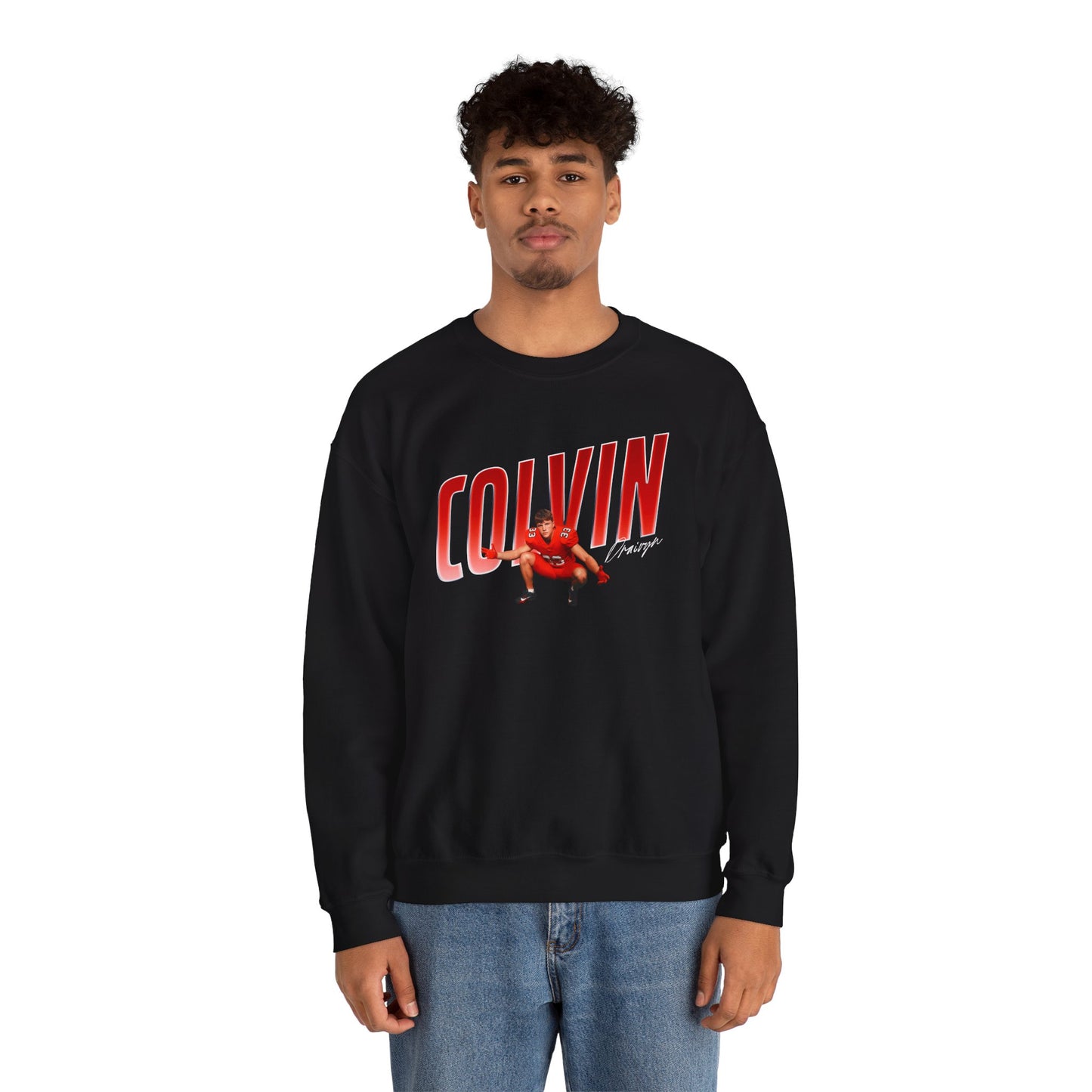 Draivyn Colvin Cursive Combo Crewneck Sweatshirt