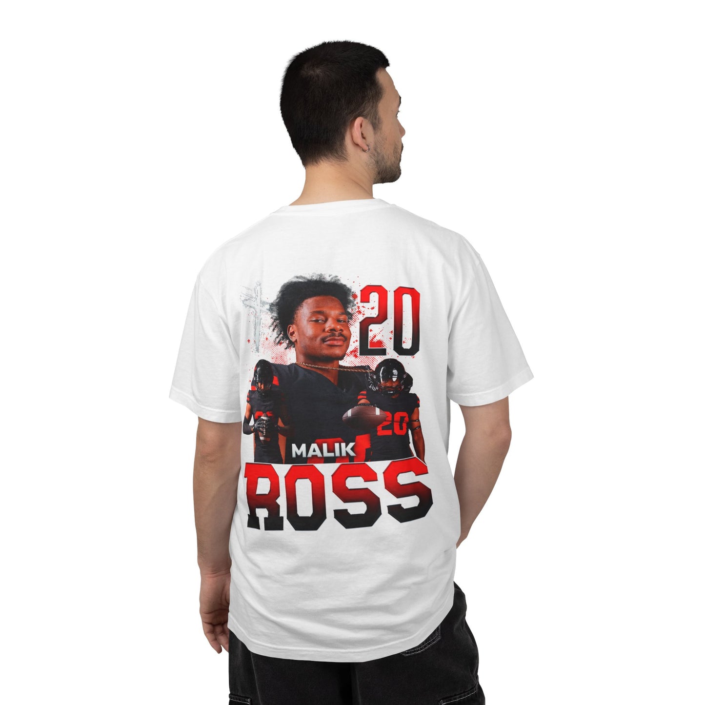 Malik Ross Logo Front & Back Premium Tee