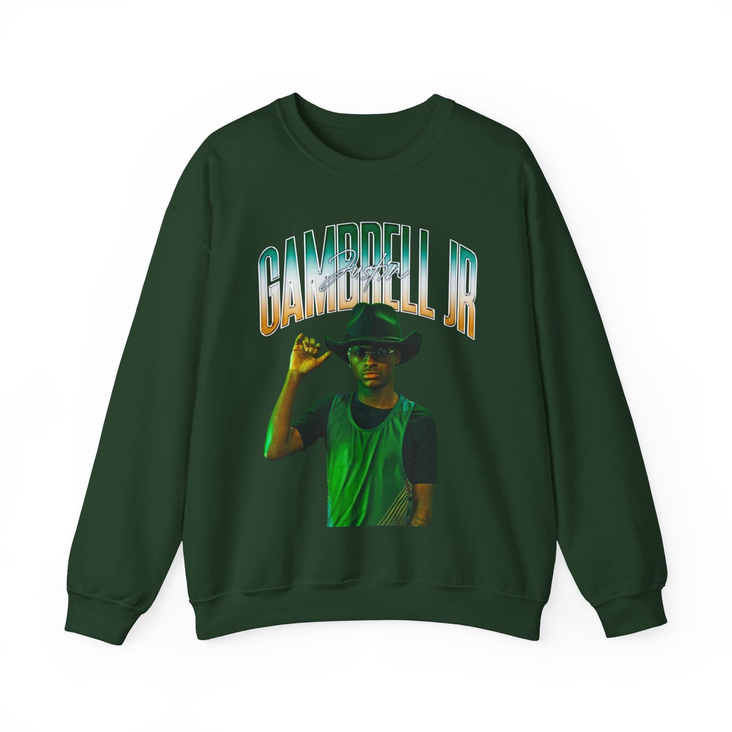Justin Gambrell Jr. Curved Combo Colored Crewneck Sweatshirt