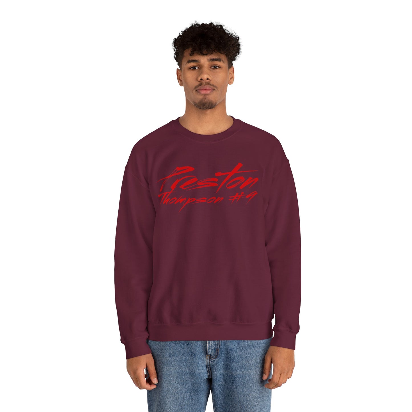 Preston Thompson Cursive Name & Number Crewneck Sweatshirt