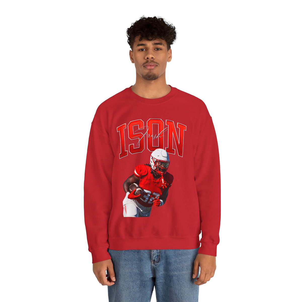 Fresh Ison Curved Combo Colored Crewneck Sweatshirt