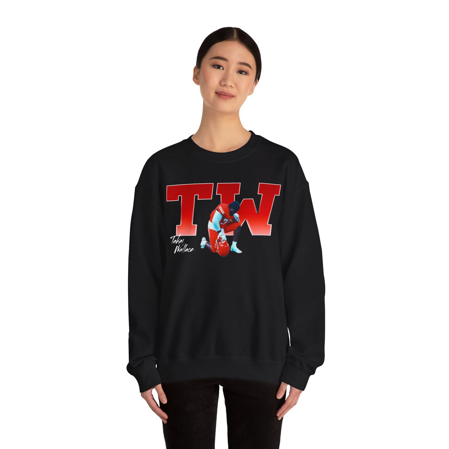 Takai Wallace Big Initials Colored Crewneck Sweatshirt