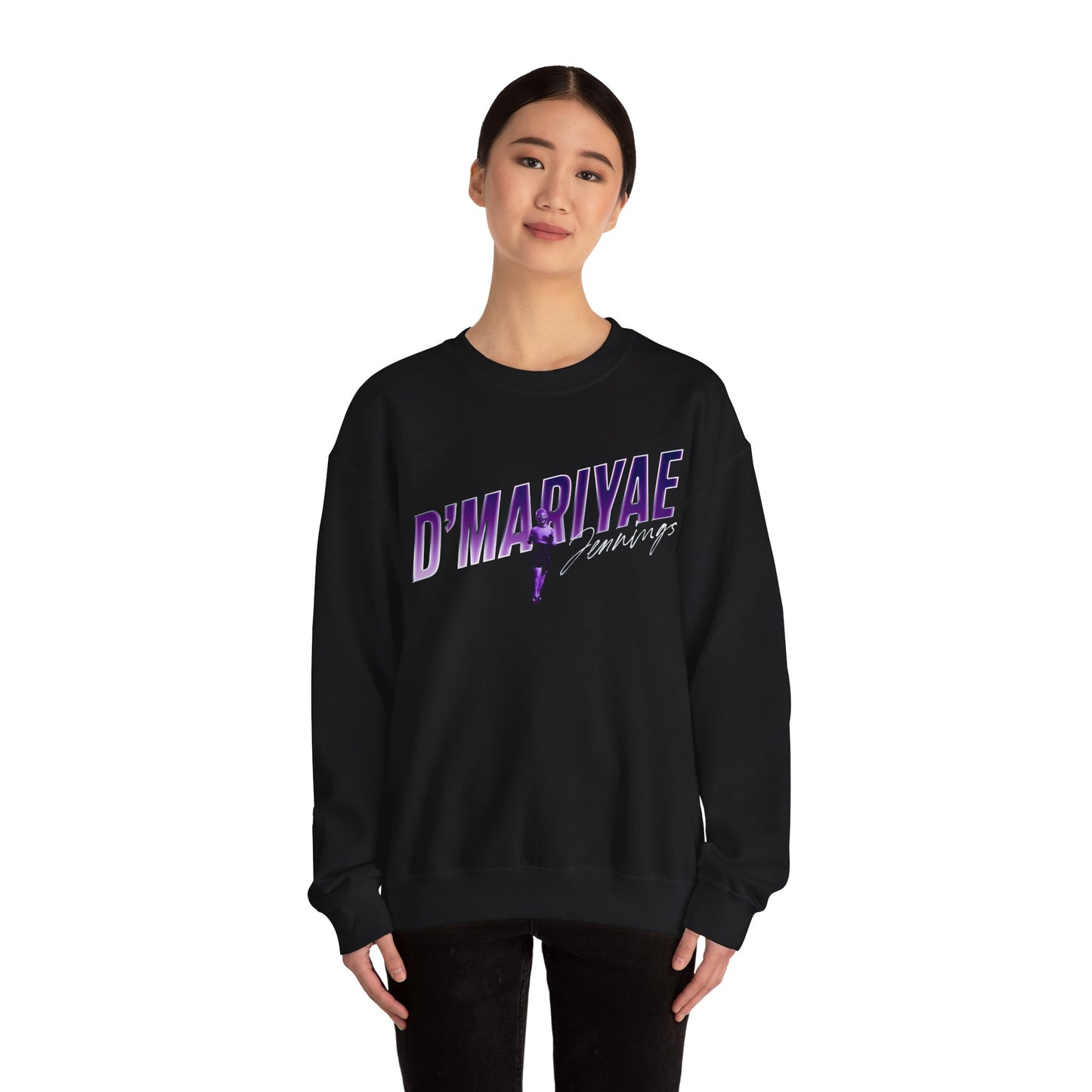 D'Mariyae Jennings Cursive Combo Colored Crewneck Sweatshirt