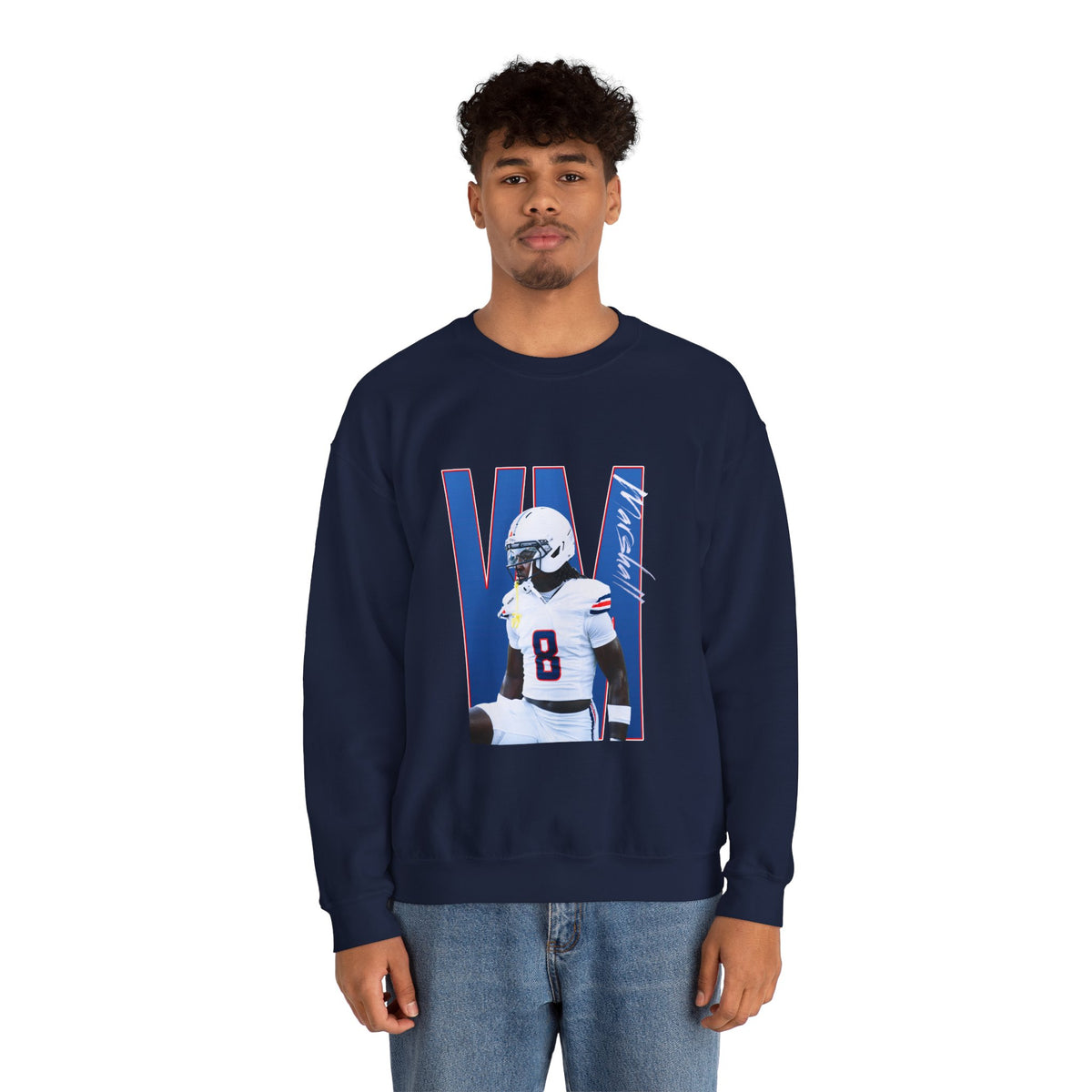 Swipe Marshall Player Icon Initials Crewneck Sweatshirt
