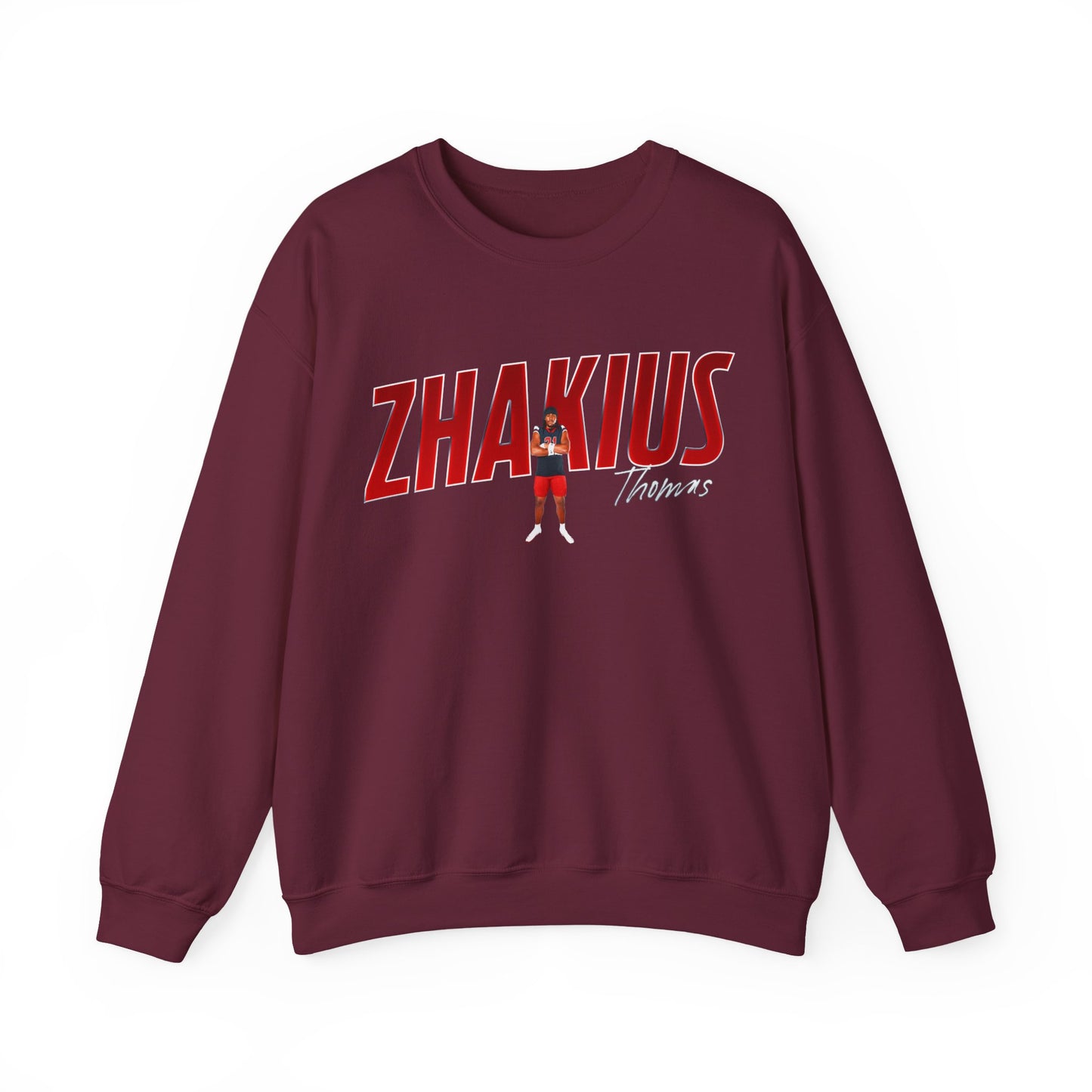 Zhakius Thomas Cursive Combo Colored Crewneck Sweatshirt