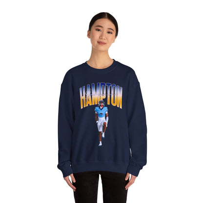 Jermaine Hampton Curved Combo Colored Crewneck Sweatshirt