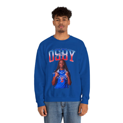 Zoe Osby Curved Combo Crewneck Sweatshirt