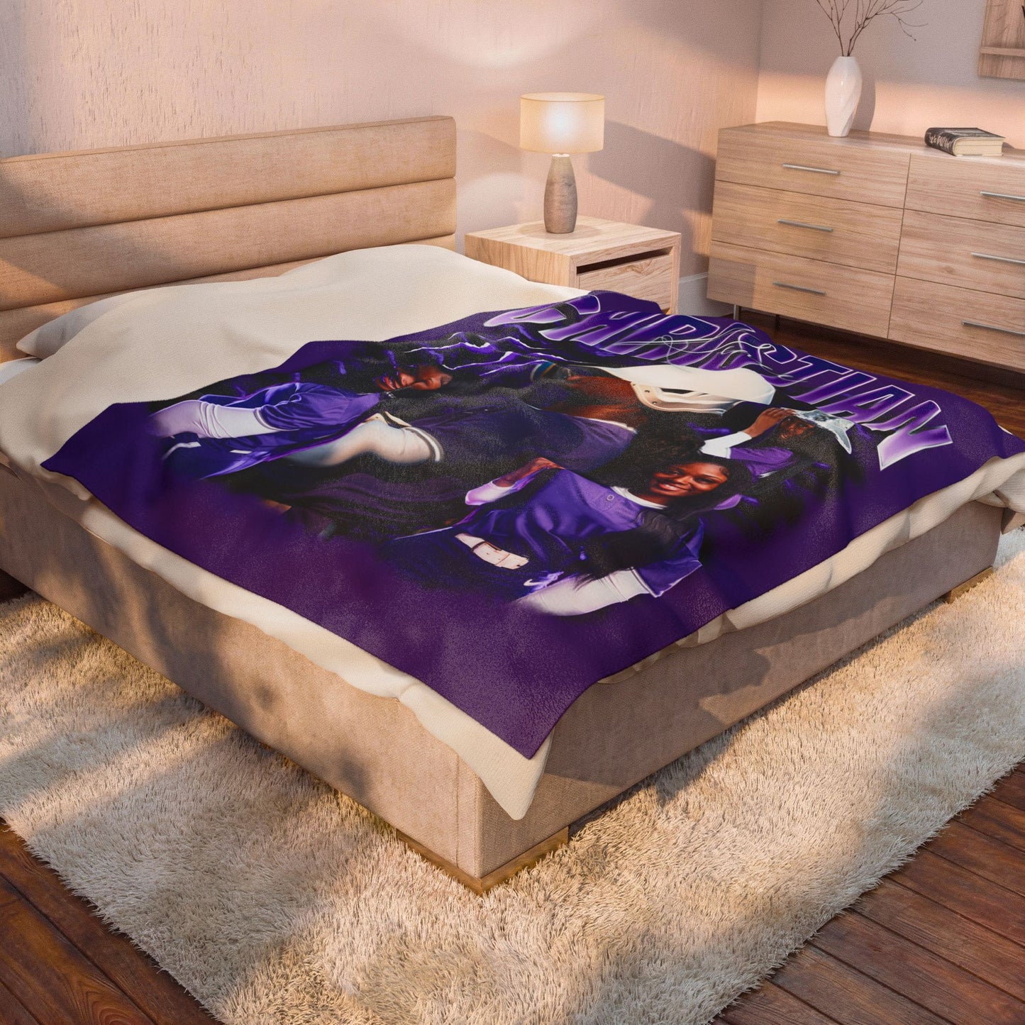 Renee Christian 60"-80" Plush Blanket