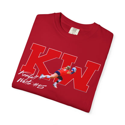 Kendall White Big Initials Premium Tee
