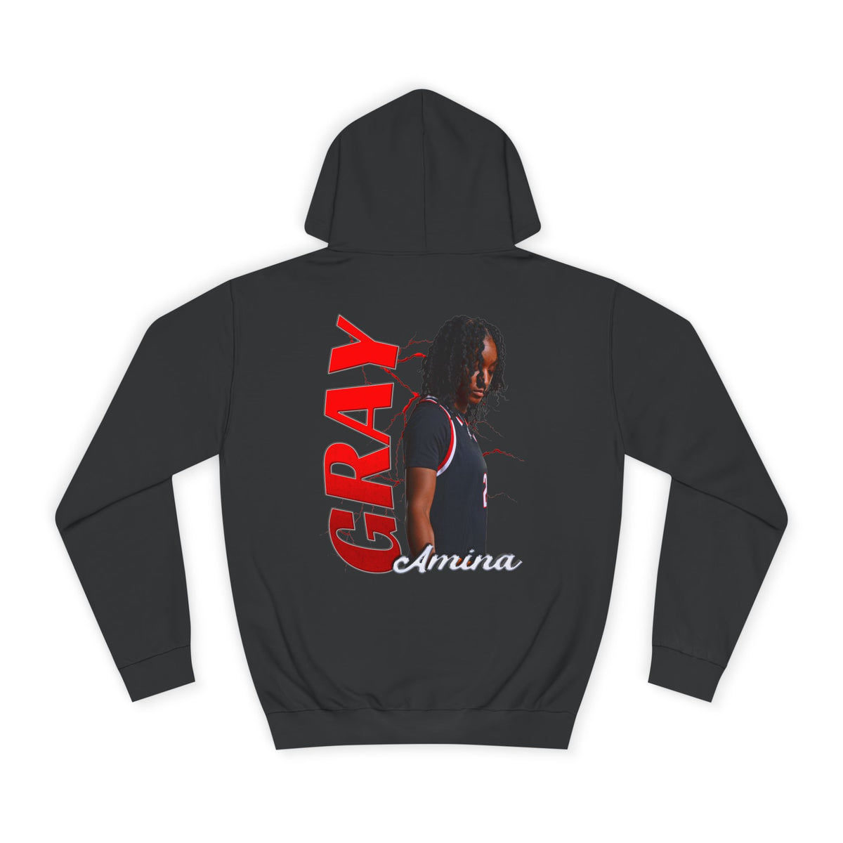 Amina Gray Premium Hoodie