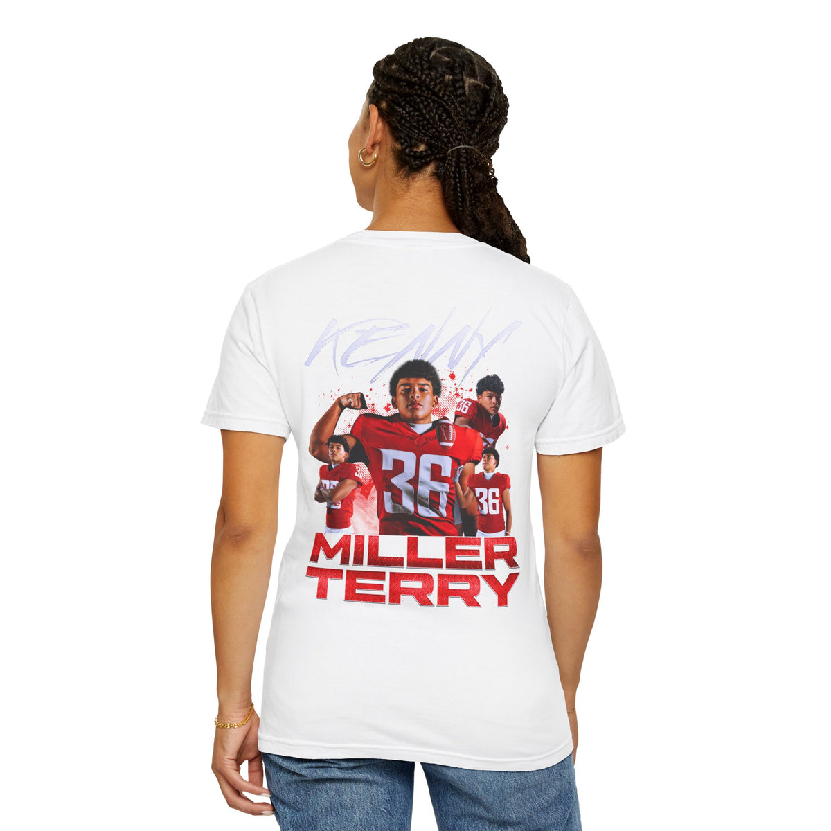 Kenny Miller-Terry Logo Front & Back Premium Tee
