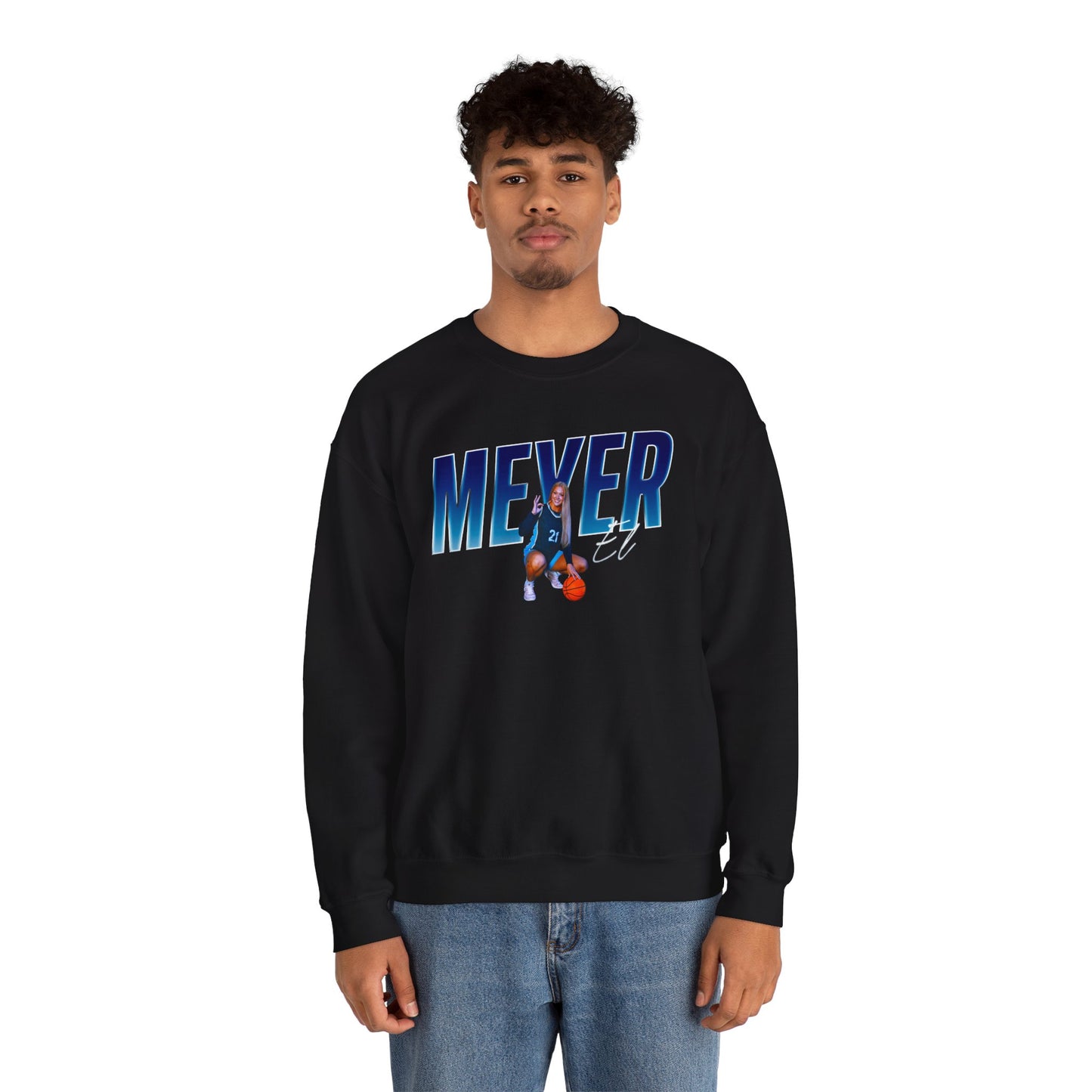 Copy of El Meyer Cursive Combo Colored Crewneck Sweatshirt
