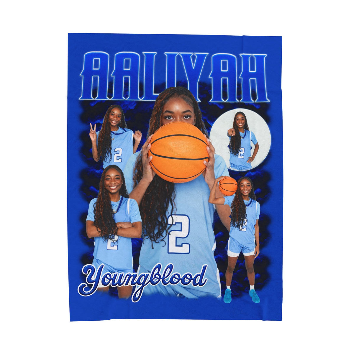 Aaliyah Youngblood 60"-80" Plush Blanket