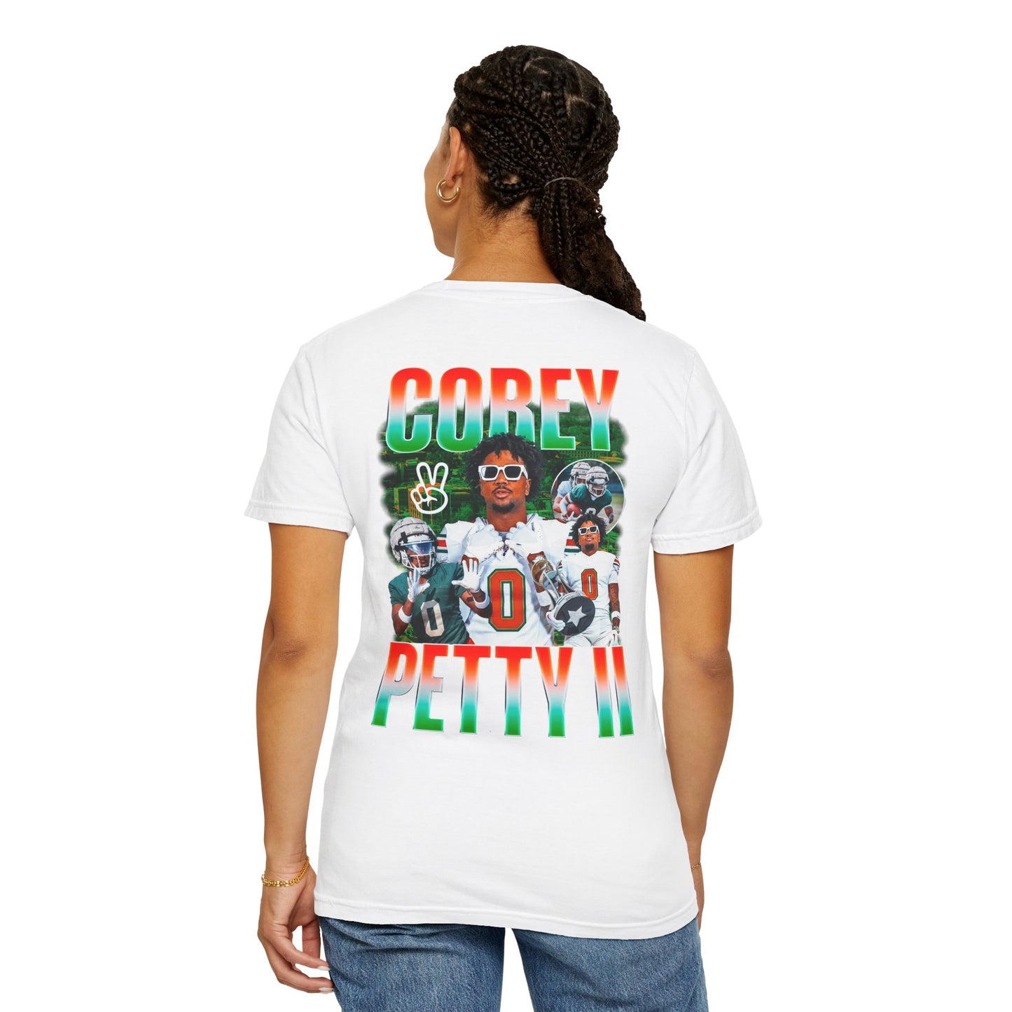 Corey Petty II Logo Front & Back Premium Tee