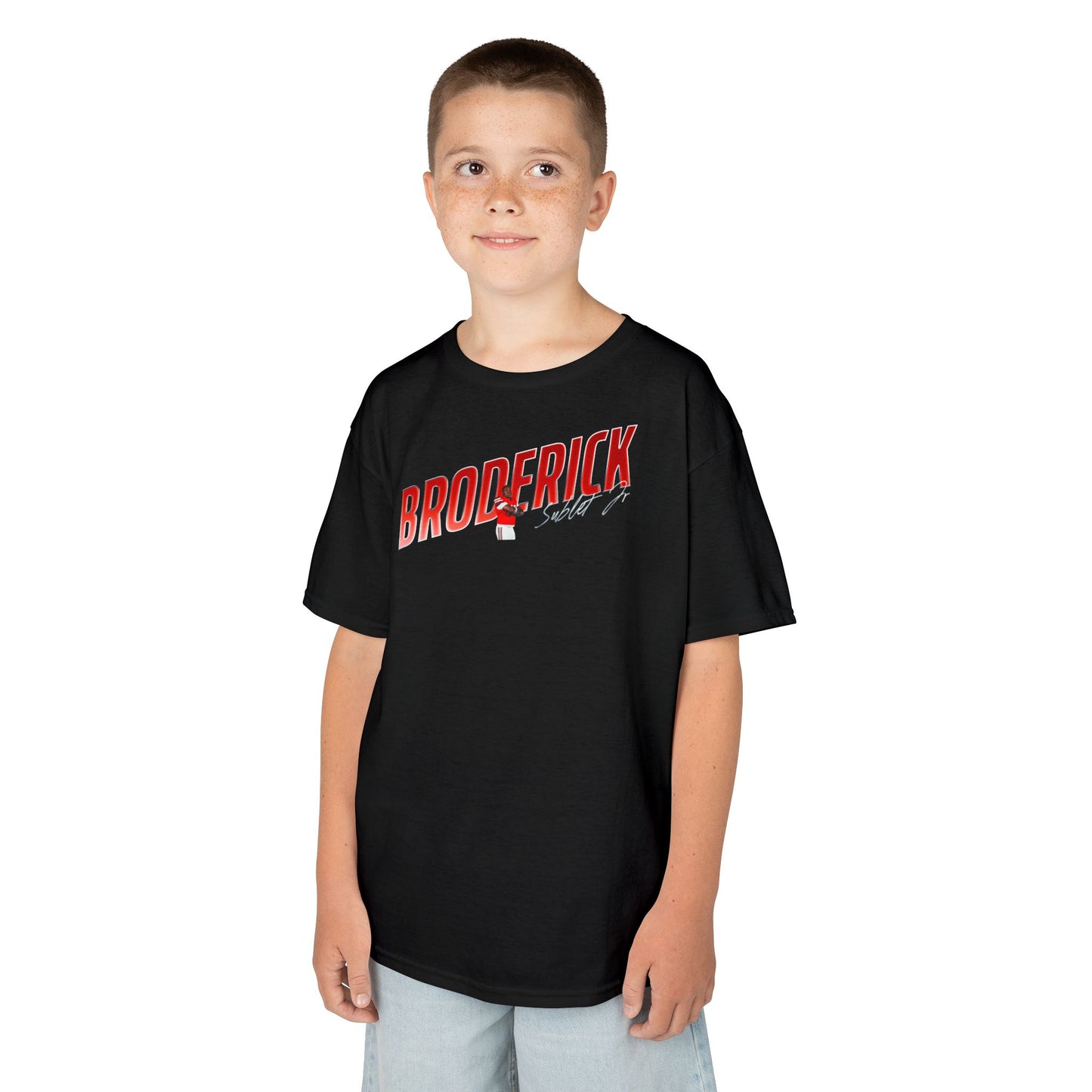 Broderick Sublet Jr. Cursive Combo Kids Tee