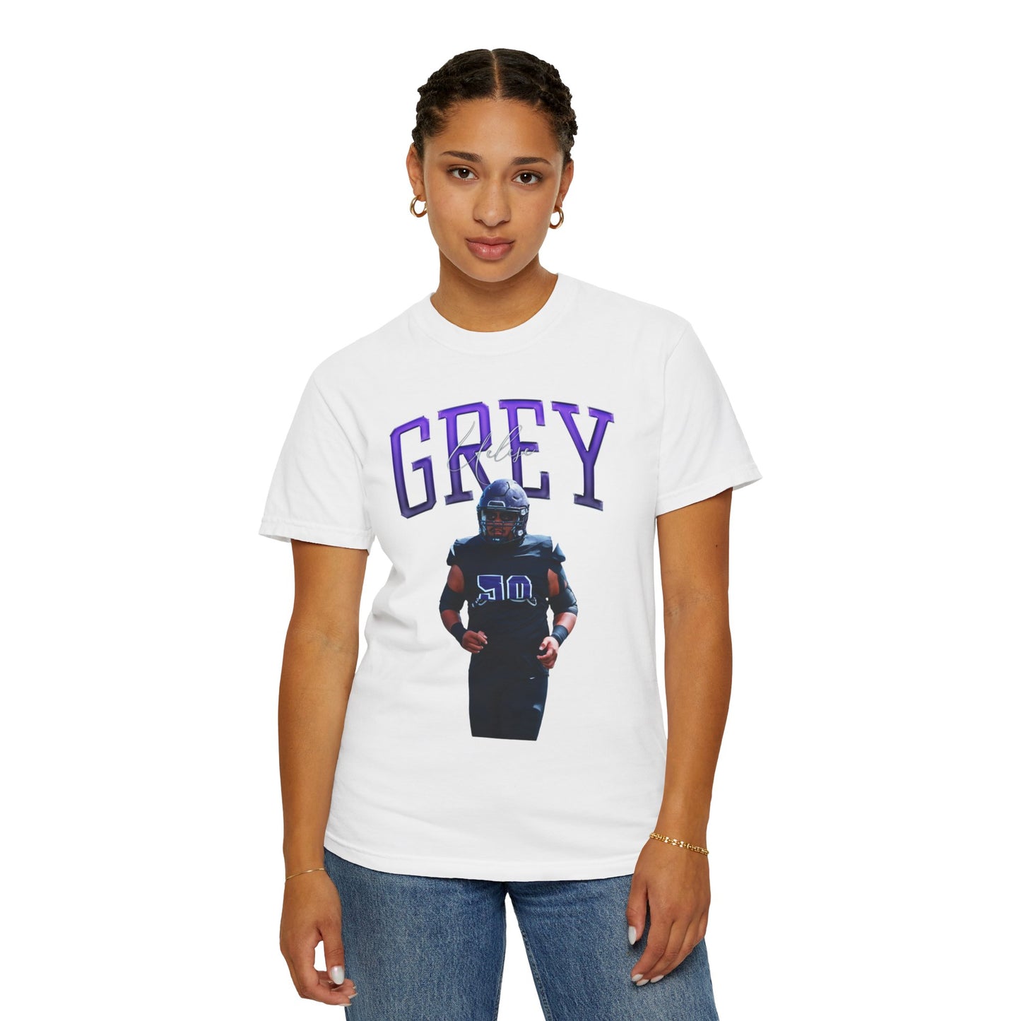Uelese Grey Big Last Name Premium Tee