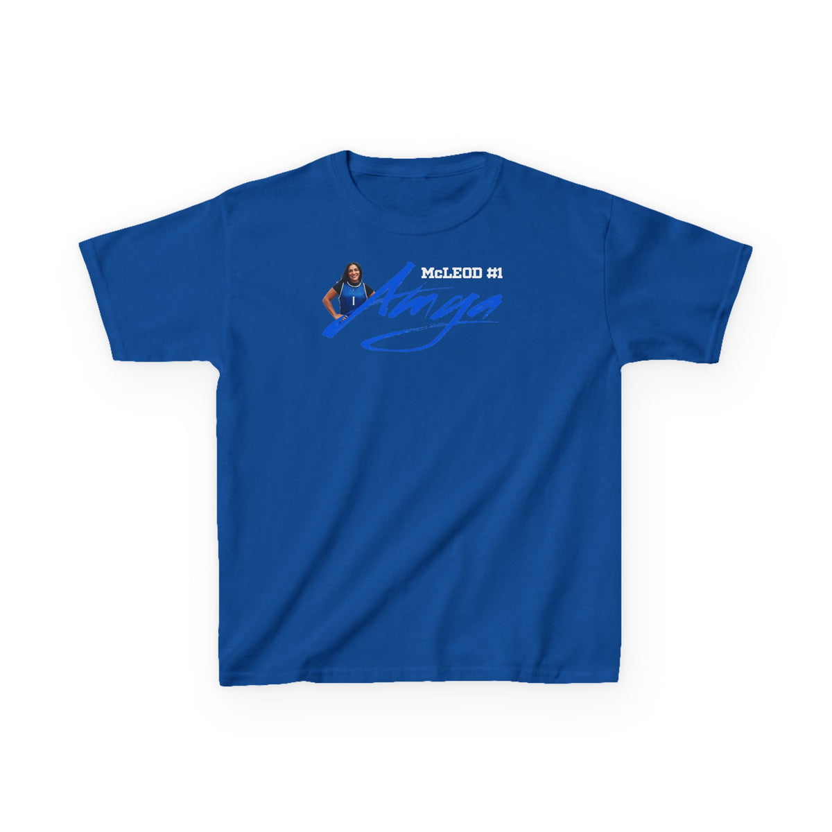 Amya McLeod Cursive Name & Number Kids Tee