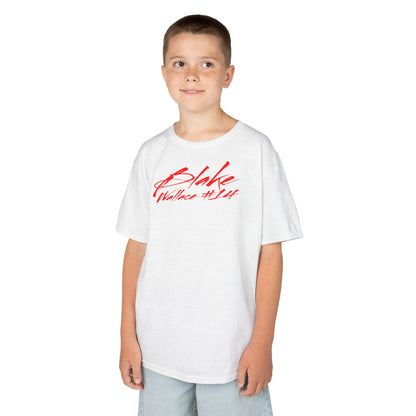 Blake Wallace Cursive Name & Number Kids Tee