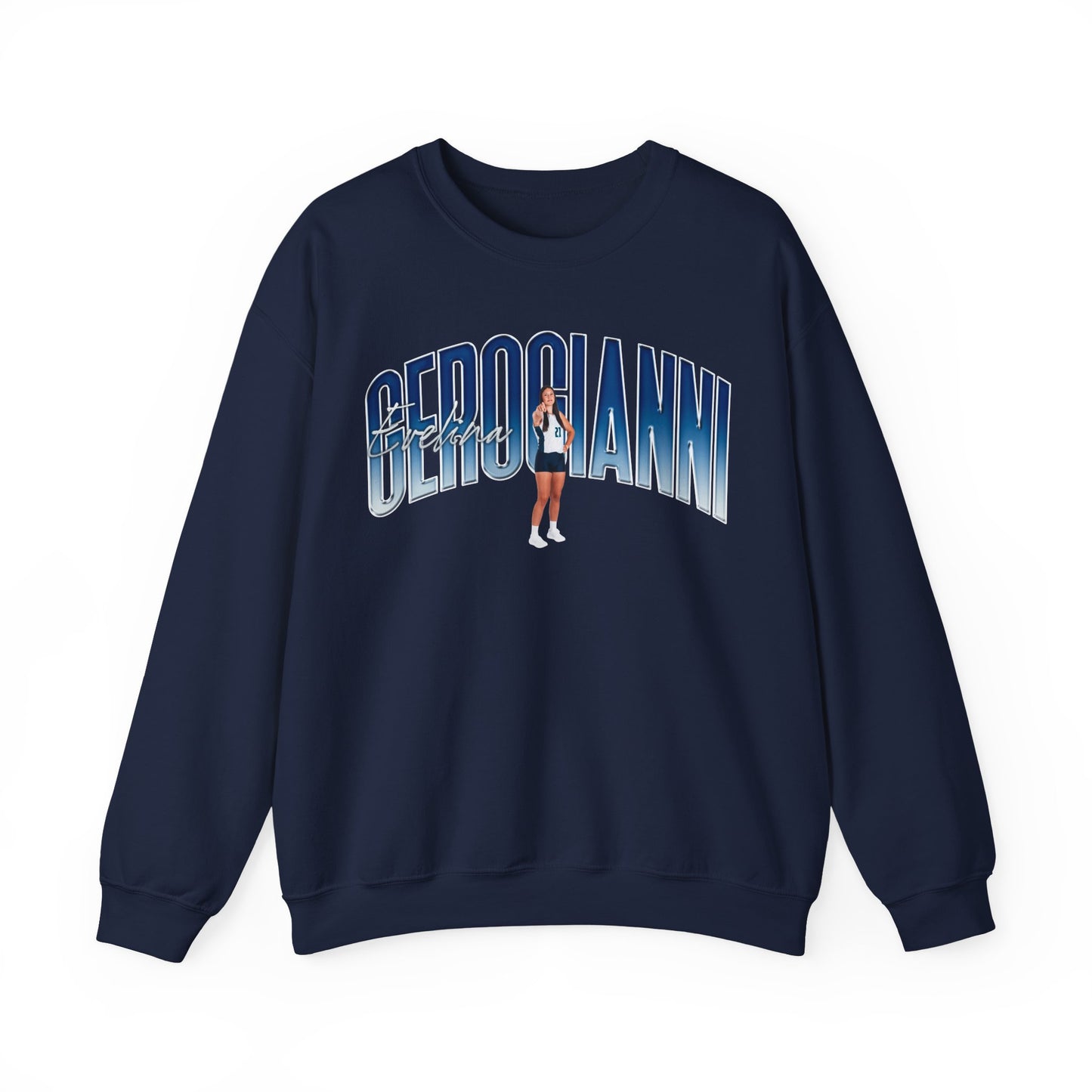 Evelina Gerogianni Curved Combo Colored Crewneck Sweatshirt