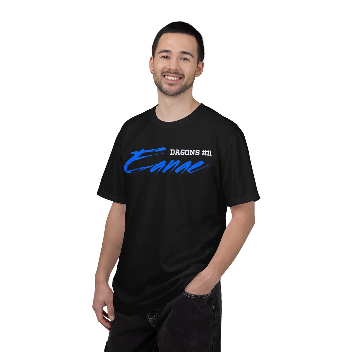 Eanae Dagons Cursvie Name & Number Premium Tee