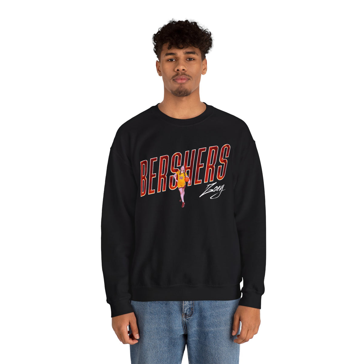 Zoey Bershers Cursive Combo Colored Crewneck Sweatshirt