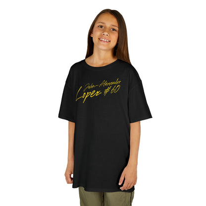 John-Alexander Lopez Cursive Name & Number Kids Tee