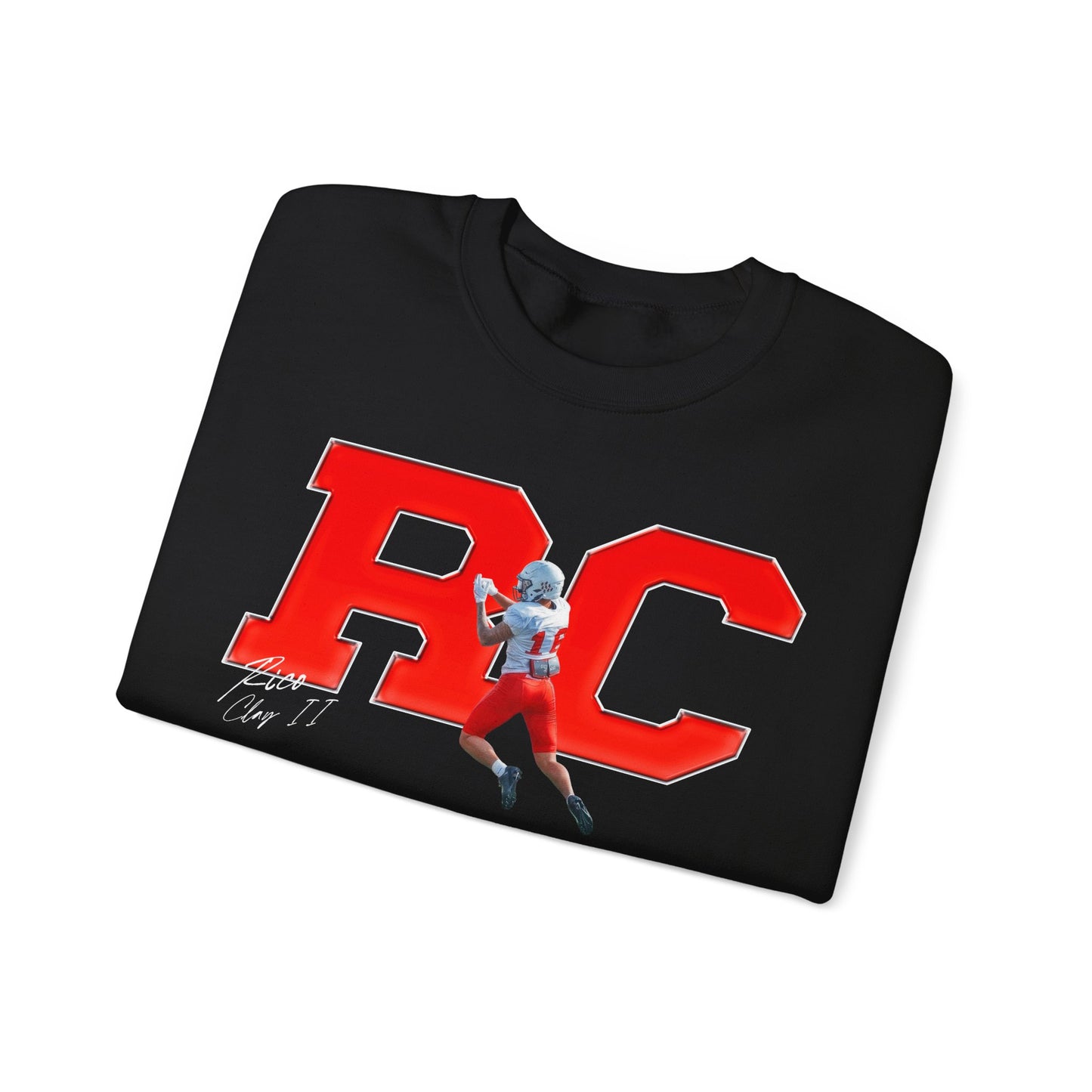Rico Clay II Big Initials Colored Crewneck Sweatshirt